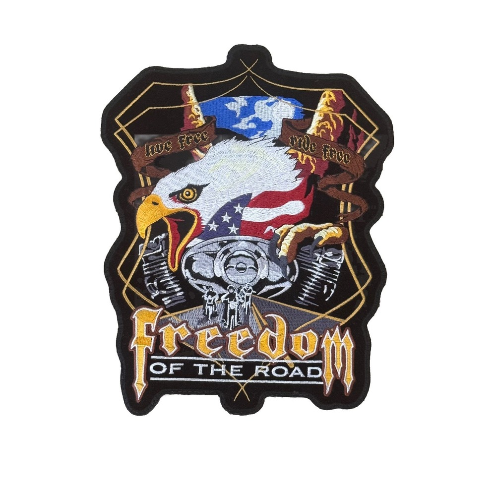 Hot‎ Leathers PPA3957 Midnight Eagle Biker 9" x 11" Patch
